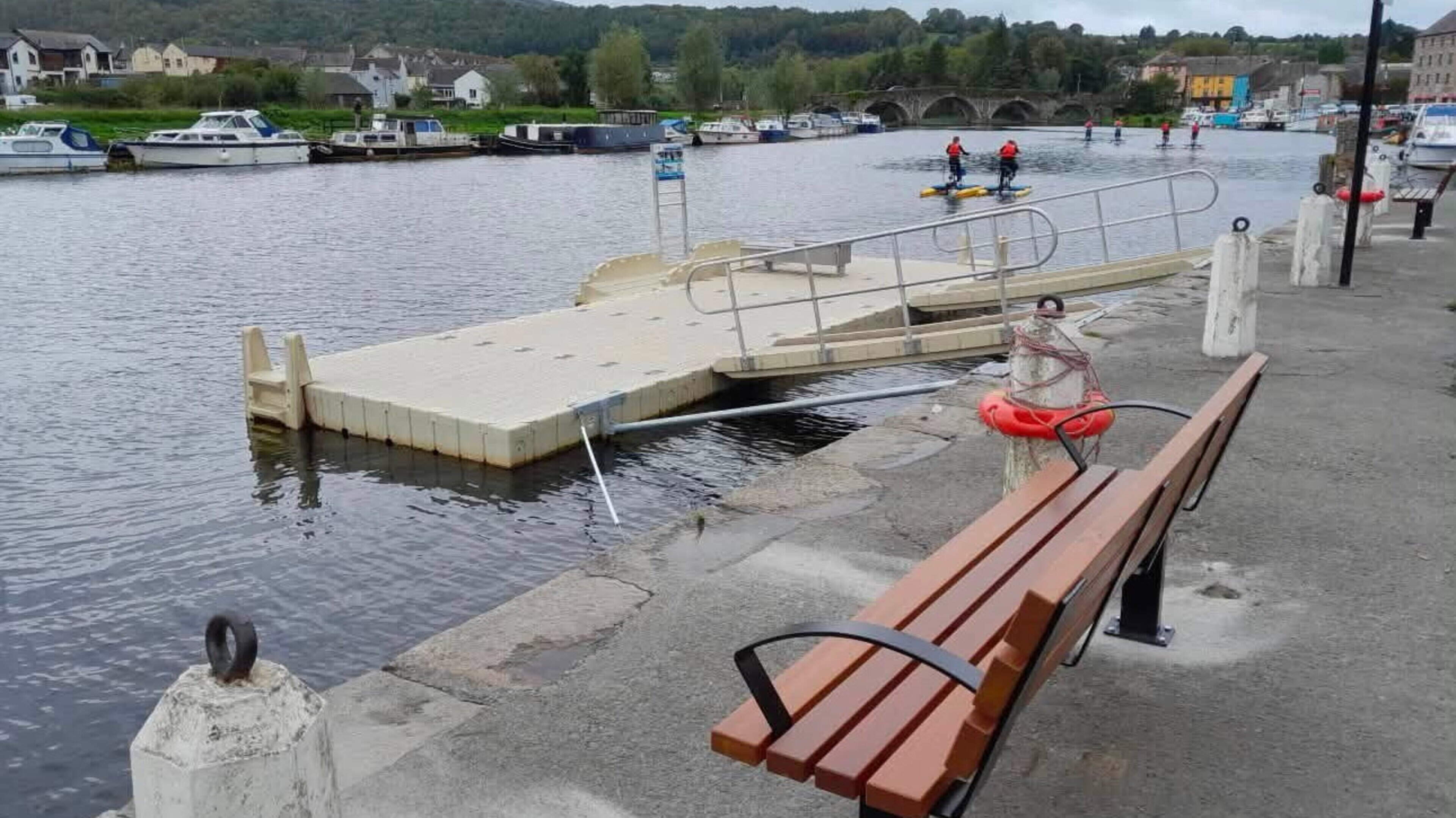 New floating pontoon and accessible kayak launch open river to people of all abilities in Graiguenamanagh